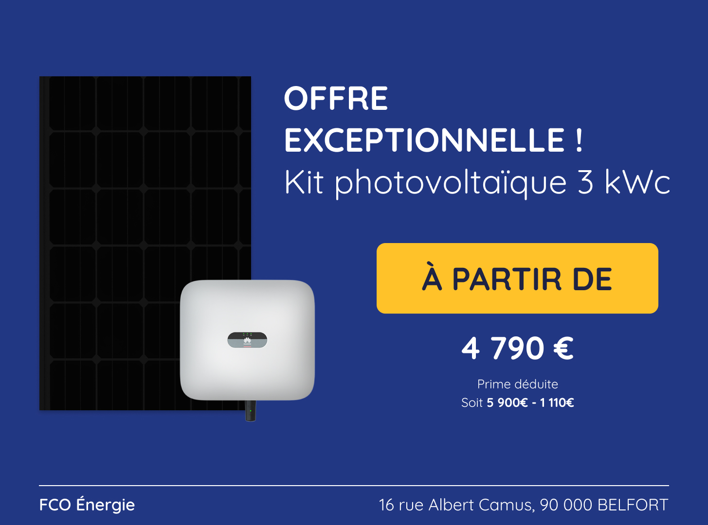 Kit photovoltaïque de 3 kWc !